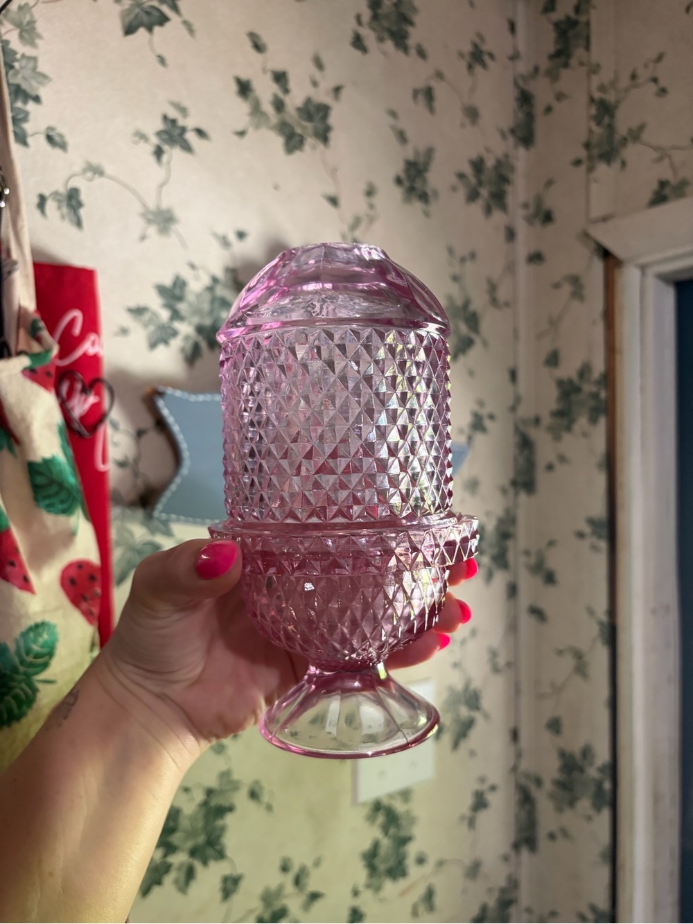 Pink thistle fairy lamp!